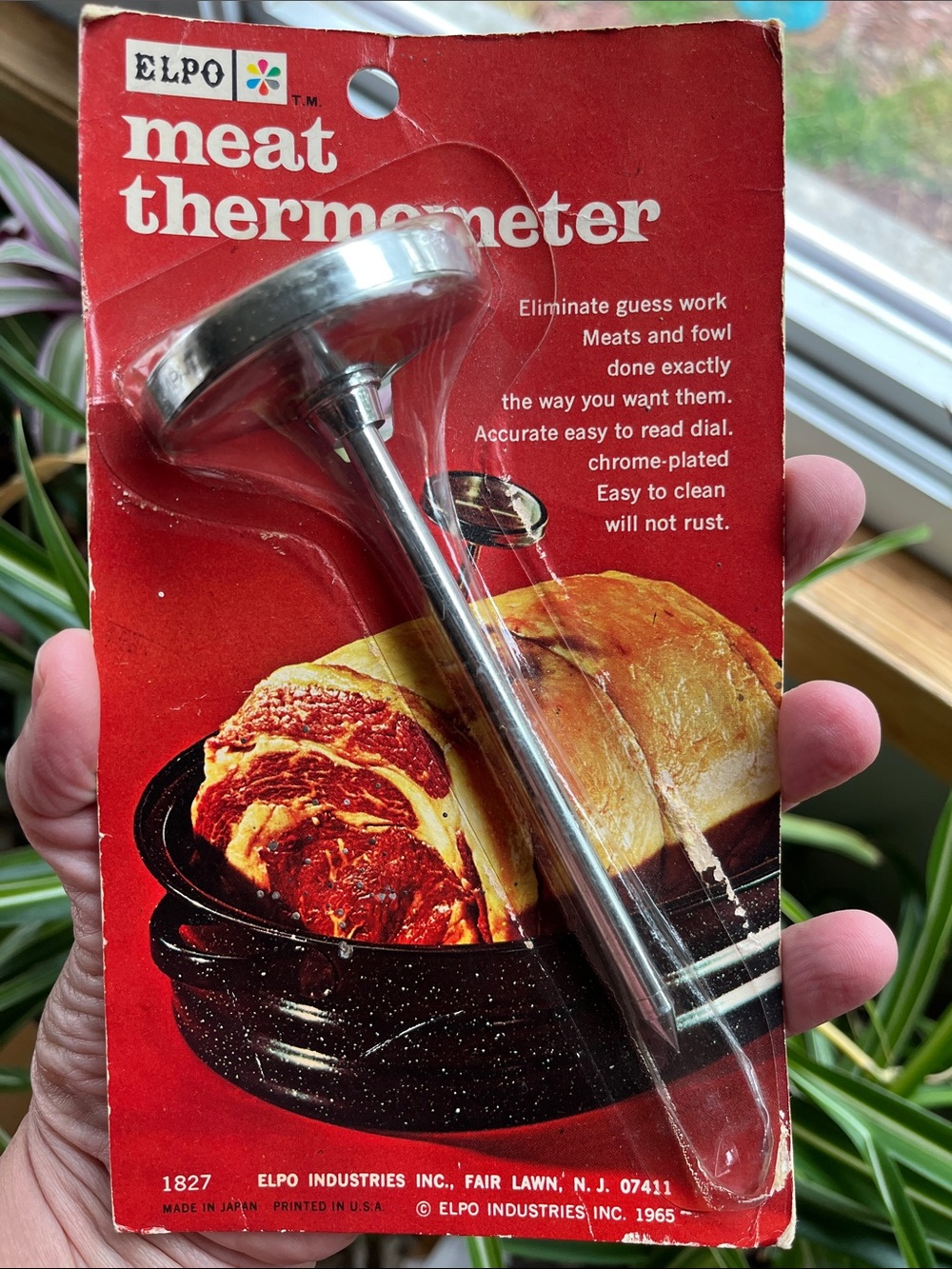 Vtg 1965 ELPO Meat Thermometer NIP Made In Japan NIP 60s MCM Kitchen Gadget